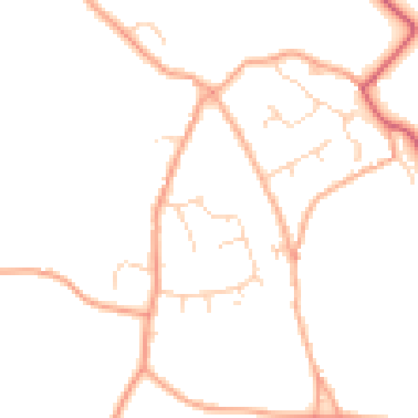 Daytime road noise heatmap for IP13 6XH