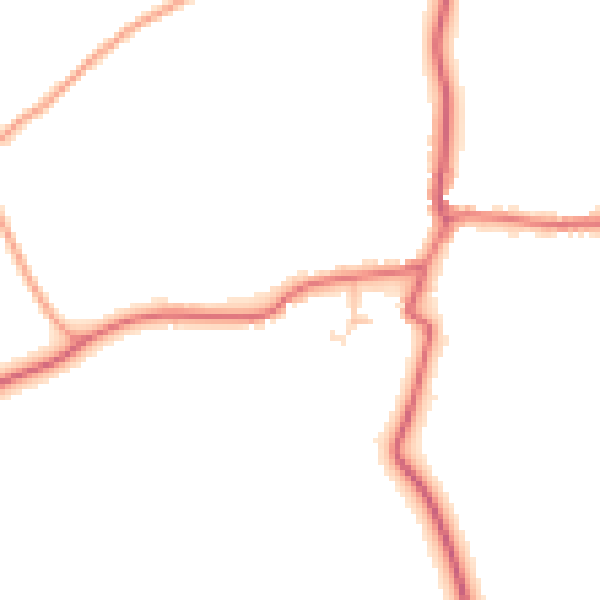 Daytime road noise heatmap for IP13 8AP