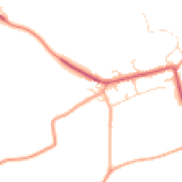Daytime road noise heatmap for IP13 8DG