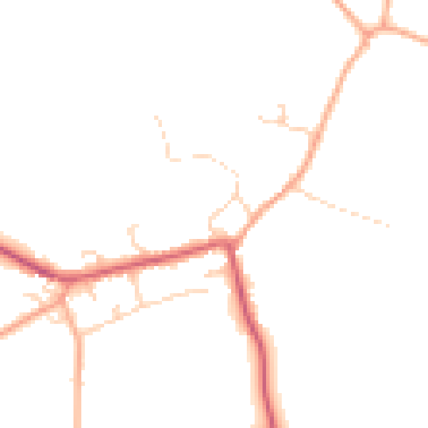 Daytime road noise heatmap for IP13 8DL