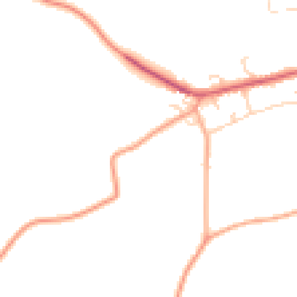 Daytime road noise heatmap for IP13 8FS