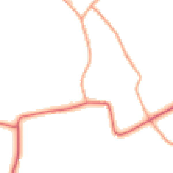 Daytime road noise heatmap for IP13 8JB
