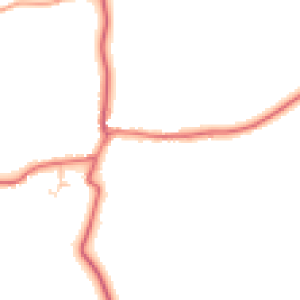 Daytime road noise heatmap for IP13 8JG