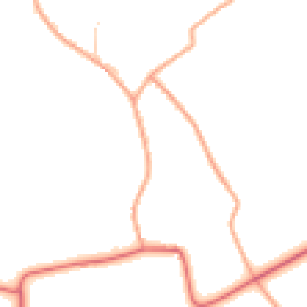 Daytime road noise heatmap for IP13 8JT