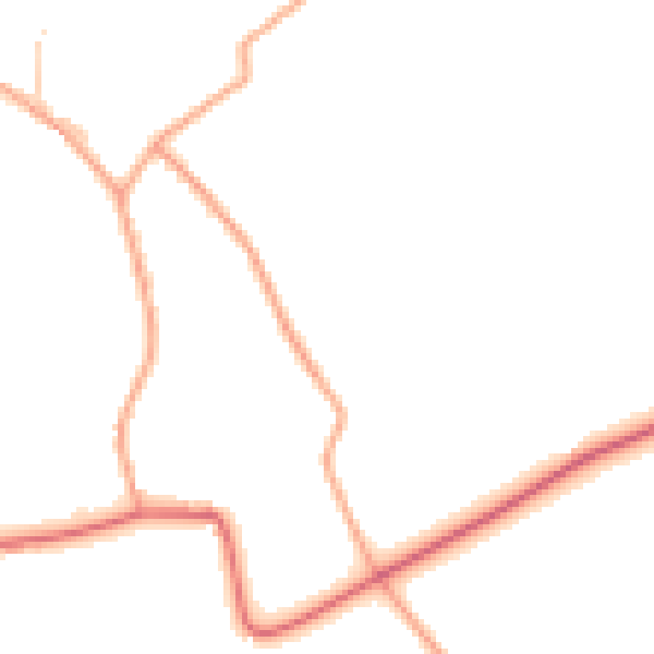 Daytime road noise heatmap for IP13 8LA