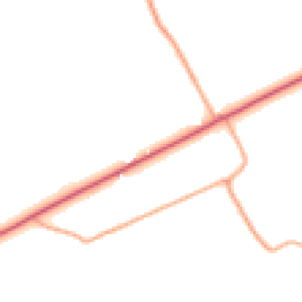 Daytime road noise heatmap for IP13 8LY