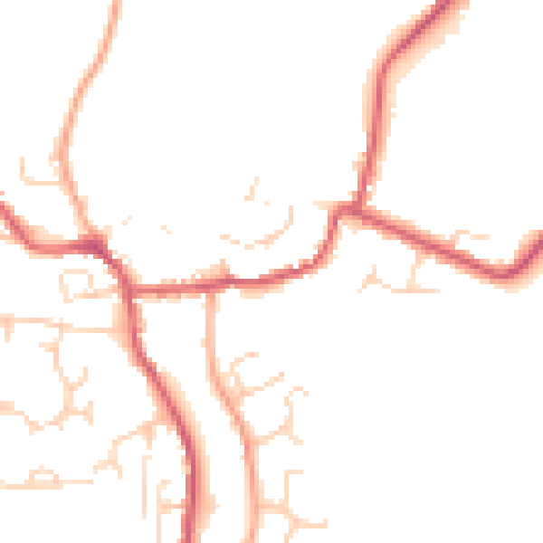 Daytime road noise heatmap for IP13 9DD