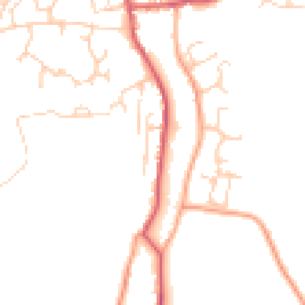 Daytime road noise heatmap for IP13 9FD