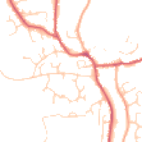 Daytime road noise heatmap for IP13 9RN