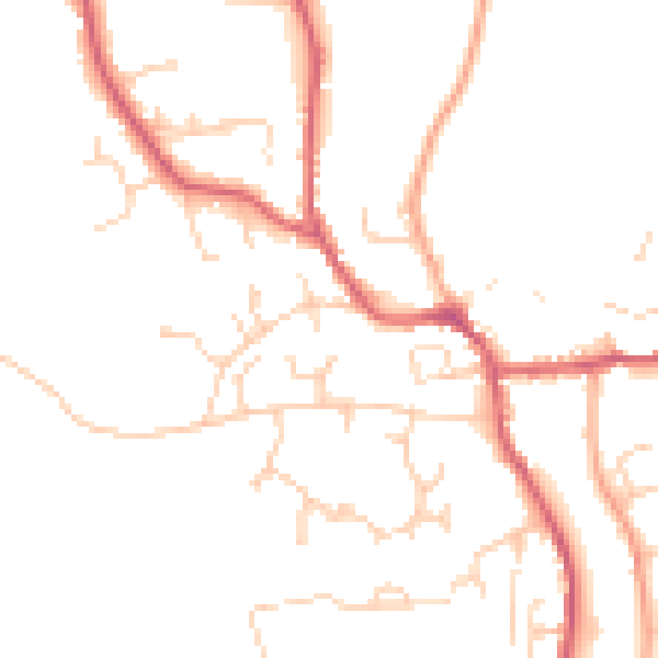 Daytime road noise heatmap for IP13 9TA