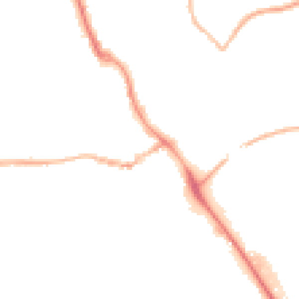 Night-time road noise heatmap for IP14 1EF