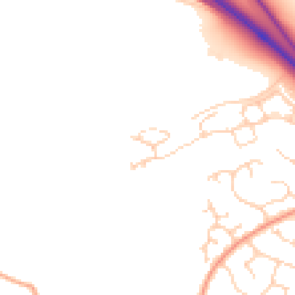 Daytime road noise heatmap for IP14 1XF