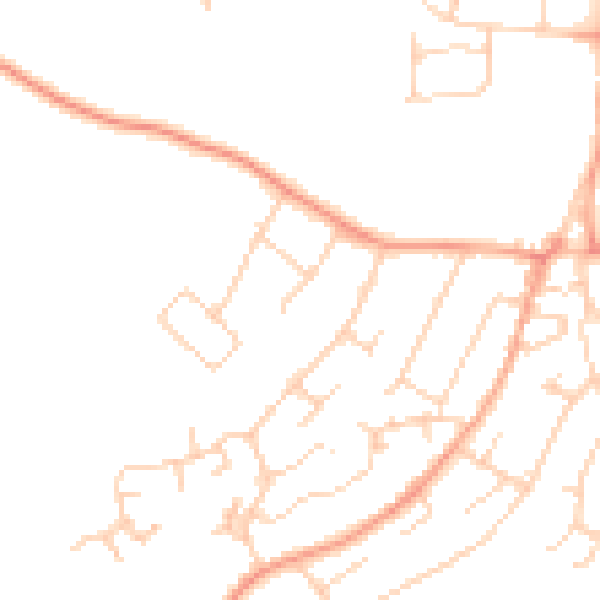 Daytime road noise heatmap for IP14 2DJ