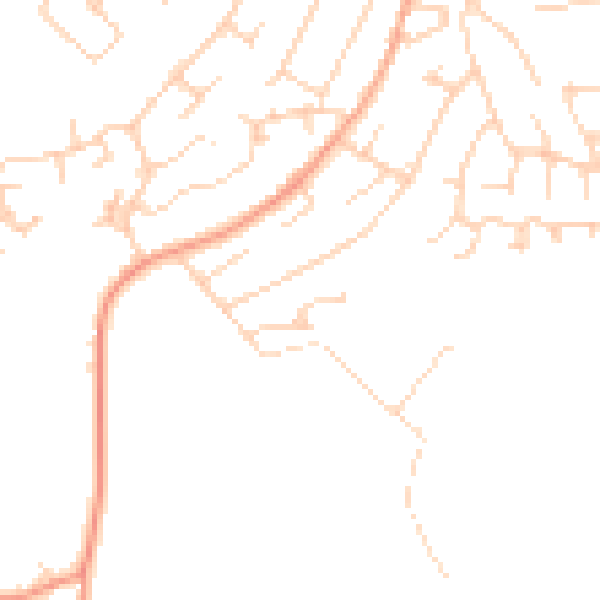 Daytime road noise heatmap for IP14 2RL