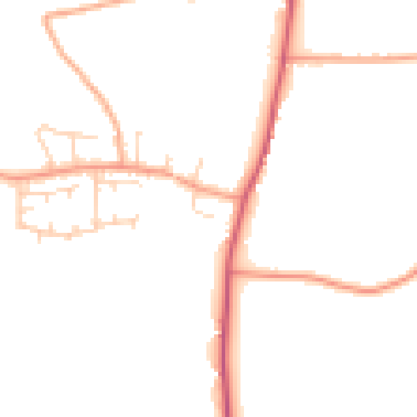 Daytime road noise heatmap for IP14 4LY