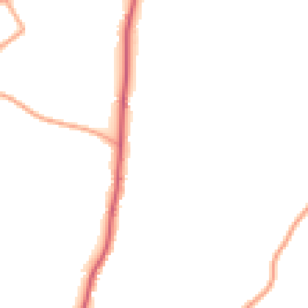 Daytime road noise heatmap for IP14 4NG