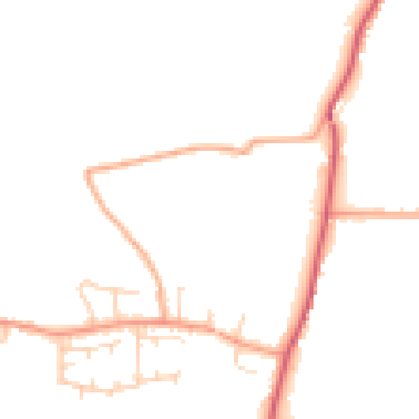 Daytime road noise heatmap for IP14 4US