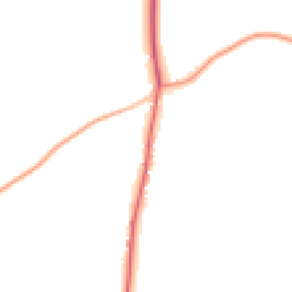 Night-time road noise heatmap for IP14 5DW