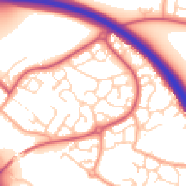 Daytime road noise heatmap for IP14 5GL