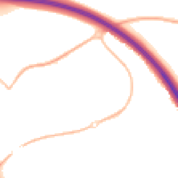 Night-time road noise heatmap for IP14 5GL