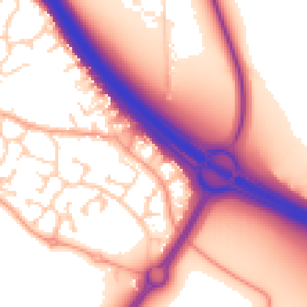 Daytime road noise heatmap for IP14 5JE