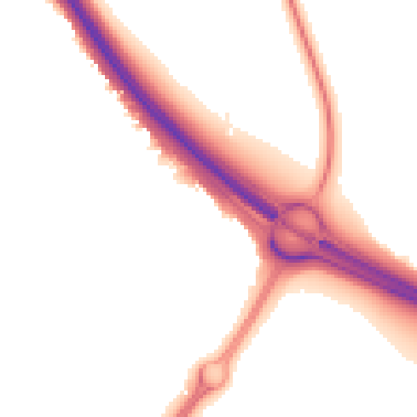 Night-time road noise heatmap for IP14 5JE