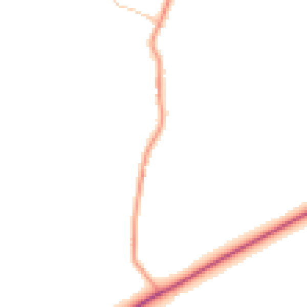 Daytime road noise heatmap for IP14 6LX