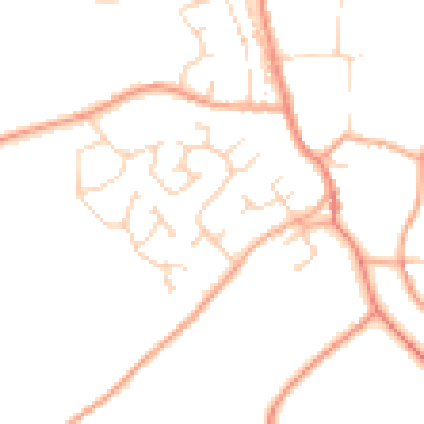 Daytime road noise heatmap for IP14 6QY