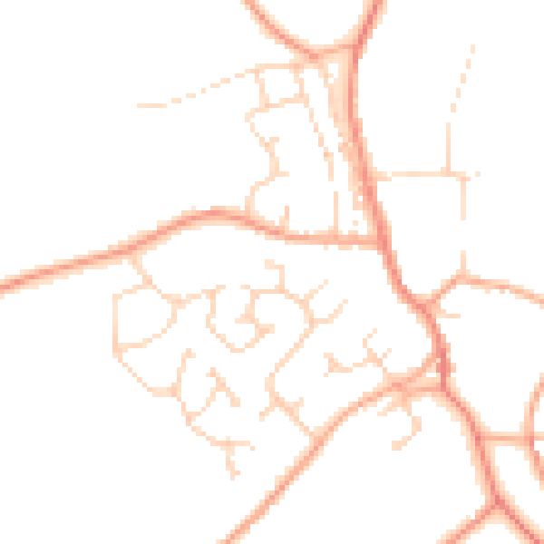 Daytime road noise heatmap for IP14 6RT