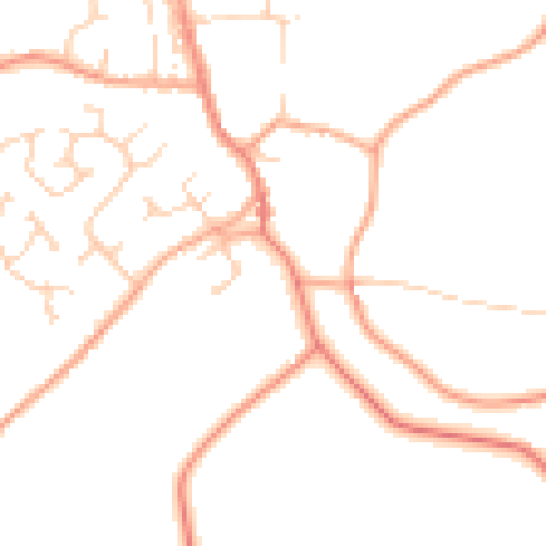 Daytime road noise heatmap for IP14 6SR