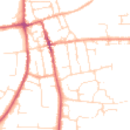 Daytime road noise heatmap for IP16 4AZ