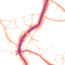 Daytime road noise heatmap for IP19 8HW