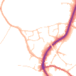 Daytime road noise heatmap for IP19 8JL