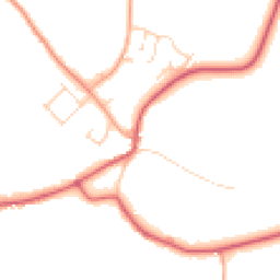 Daytime road noise heatmap for IP19 8PH