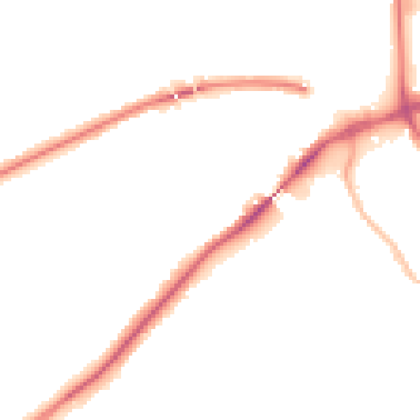 Night-time road noise heatmap for IP2 0JS