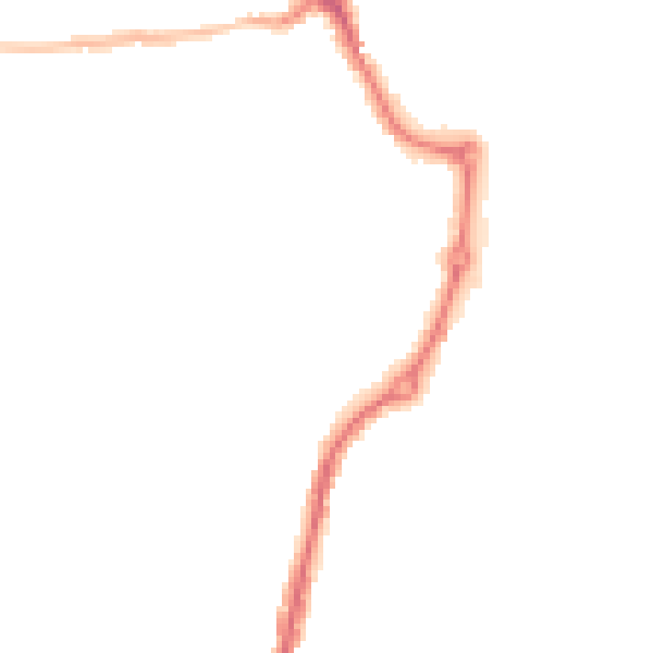 Night-time road noise heatmap for IP2 8GU