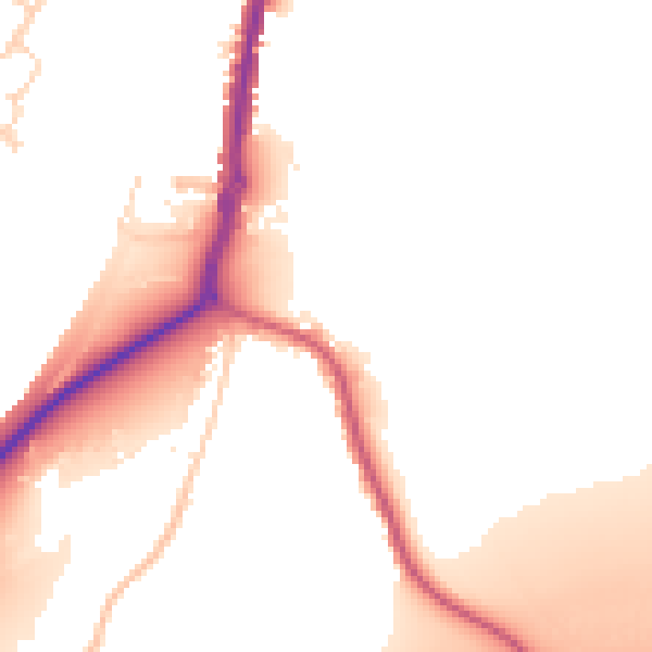 Daytime road noise heatmap for IP2 8NJ