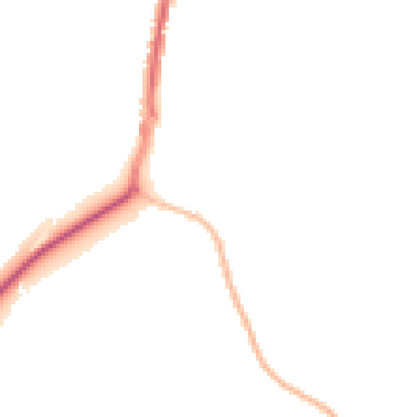 Night-time road noise heatmap for IP2 8NJ