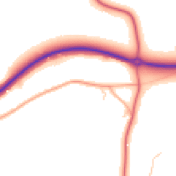 Daytime road noise heatmap for IP21 4AB