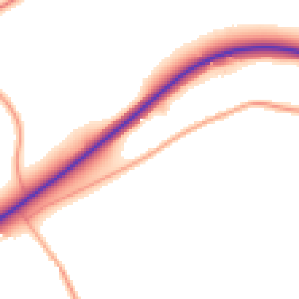 Daytime road noise heatmap for IP21 4AD