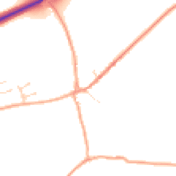 Daytime road noise heatmap for IP21 4AW