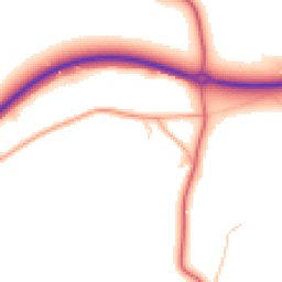 Daytime road noise heatmap for IP21 4AZ