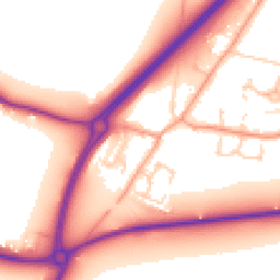 Daytime road noise heatmap for IP21 4DD
