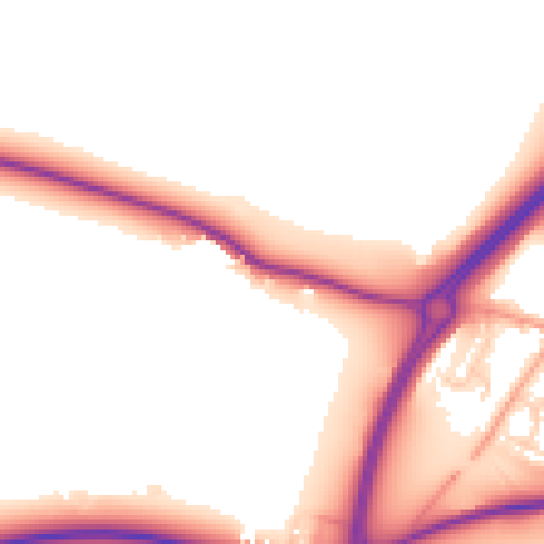 Daytime road noise heatmap for IP21 4DH