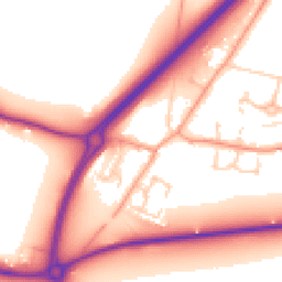 Daytime road noise heatmap for IP21 4DN