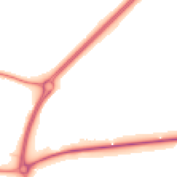 Night-time road noise heatmap for IP21 4DR