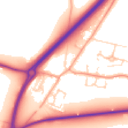 Daytime road noise heatmap for IP21 4DS