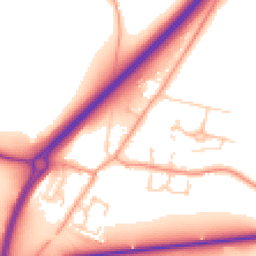 Daytime road noise heatmap for IP21 4DY