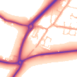 Daytime road noise heatmap for IP21 4EH