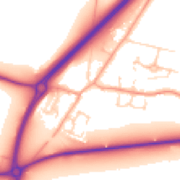 Daytime road noise heatmap for IP21 4EX